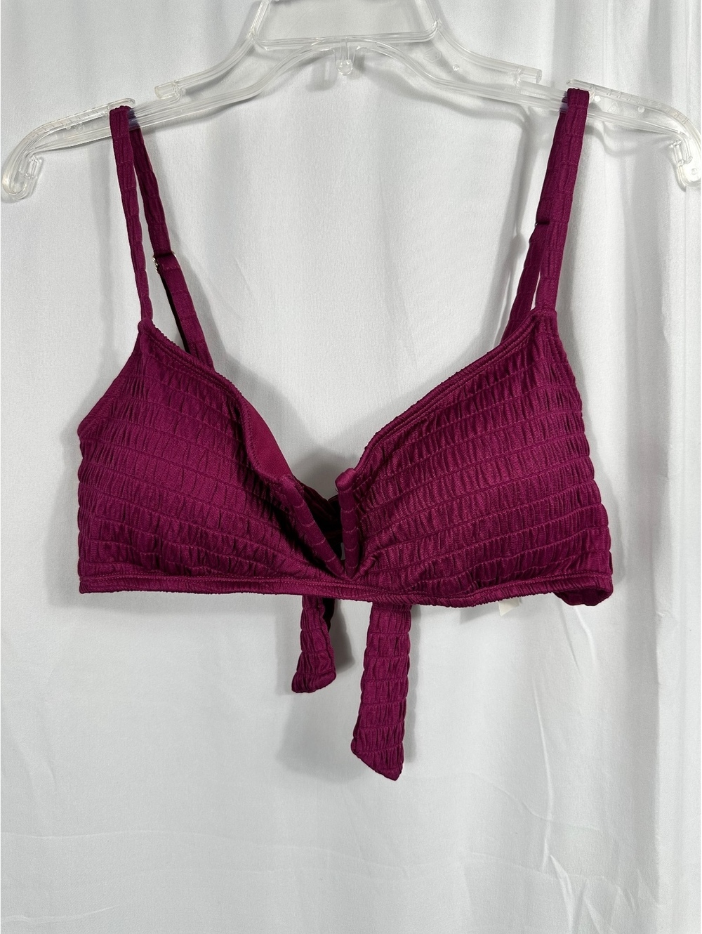 Bar III Pucker Up Plumberry Bikini Top XL